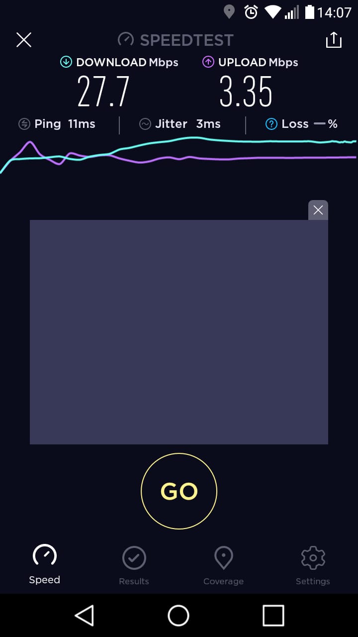 Speed test